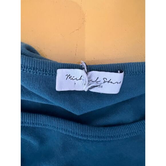 Michael Stars Wren Sleeveless Side Slit Ribbed Tank Midi Dress Ocean Blue NWOT - Picture 4 of 6